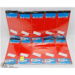 LOT OF 10 NEW RECEIPT BOOKS