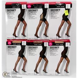 LOT OF 6 SECRET COLLECTION PANTYHOSE