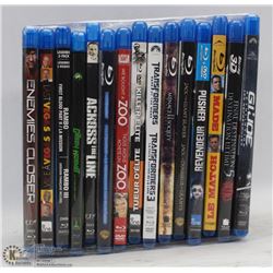 BUNDLE OF 15 BLU-RAY DVD MOVIES