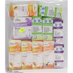 BAG OF ASSORTED KIDS COUGH MEDICINE