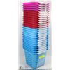Image 1 : BUNDLE OF COLORFUL PLASTIC TOTES/BASKETS