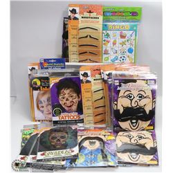 PLASTIC BASKET FULL OF GLOW IN THE DARK TATTOOS,