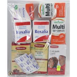 BAG OF ASSORTED SUPPLEMENTS