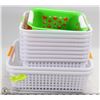 Image 1 : BUNDLE OF ASSORTED PLASTIC TOTES/BASKETS