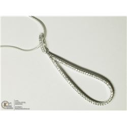 2) STERLING SILVER CUBIC ZIRCONIA NECKLACE