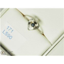 21) STERLING SILVER GEMSTONE RING SIZE 6.5