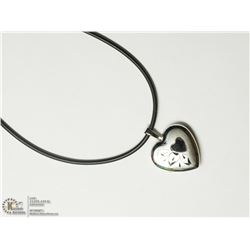 24) STERLING SILVER HEART LOCKET NECKLACE