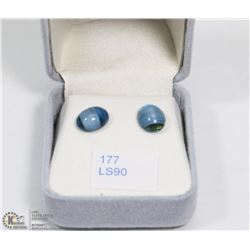 27) STERLING SILVER GEMSTONE STUD EARRINGS