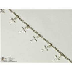 30) STERLING SILVER CROSS BRACELET