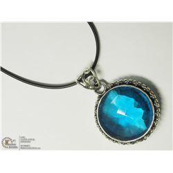 31) STERLING SILVER GEMSTONE NECKLACE