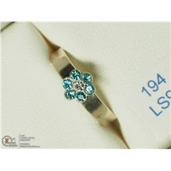 44) STERLING SILVER CUBIC ZIRCONIA RING SIZE 6.25