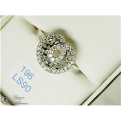 46) STERLING SILVER CUBIC ZIRCONIA RING SIZE 9.25