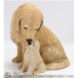 SANDICAST 2  DOG STATUETTE