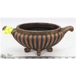 CAST IRON 4 LEGGED VASE