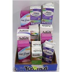 FLAT OF ASSORTED MULTI VITAMIN AND SUPPLEMENTS