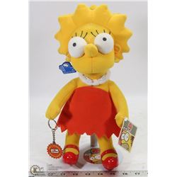 VINTAGE LISA SIMPSON PLUSH WITH TAGS AND KEYCHAIN
