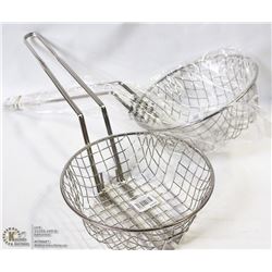 COARSE MESH CULINARY BASKETS - LOT OF 2 - NEW