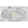 Image 1 : NEW OVAL TRAY 18" PLATED STEEL - LOT OF 4