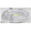 Image 1 : NEW OVAL TRAY 18" PLATED STEEL - LOT OF 4