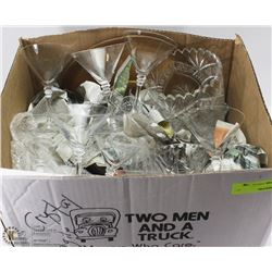 ESTATE BOX CRYSTAL AND OTHER GLASSWARE
