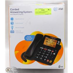 AT & T CORDED ANSWERING SYSTEM WITH BACKLIT