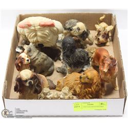 FLAT OF VINTAGE DOGS FIGURES LOVERS