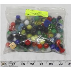 BAG OF ASSORTED MARBLES.  COLLECTIBLES