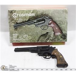 CROSMAN MODEL 38T 6 SHOT .177 CALIBER AIR PISTOL.