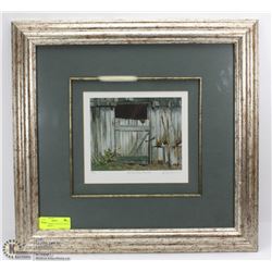 PICTURE FRAME OF OLD ICE HOUSE BY A.J. CARSON