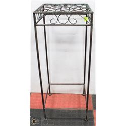 TWO TONED WROUGHT IRON PLANT STAND - 27"H X