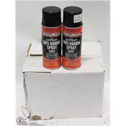 CASE OF 12 CANS OF ANTI-VANDAL MARKING PAINT.