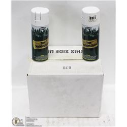 CASE OF 12 CANS OF  WHITE TREE MARKING PAINT.