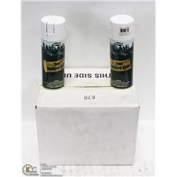 CASE OF 12 CANS OF  WHITE TREE MARKING PAINT.