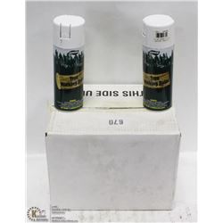 CASE OF 12 CANS OF  WHITE TREE MARKING PAINT.