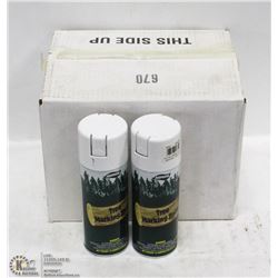CASE OF 12 CANS OF  WHITE TREE MARKING PAINT.