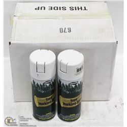 CASE OF 12 CANS OF  WHITE TREE MARKING PAINT.