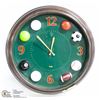 Image 1 : DECORATIVE GLOBE WITH SPORTS THEME CLOCK