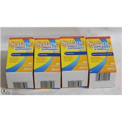 LOT OF 4 SYSTANE  SUPPLEMENTS OMEGA 3 DRY EYE