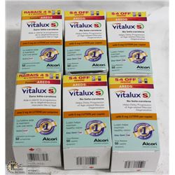 LOT OF 6 VITALUX "S" NO BETA CAROTENE SUPPLEMENTS
