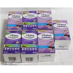 LOT OF 7 VITALUX ASSORTED  ADVANCED MULTI VITAMINS