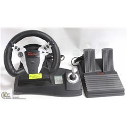 PC DRIVING FORCE CAR GAME STEERING WHEEL AND
