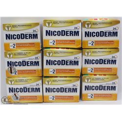LARGE LOT OF ASSORTED NICODERM PATCHES