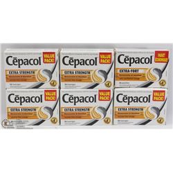 6 CEPACOL EXTRA STRENGTH LOZENGES BOXES