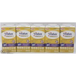 LOT OF 5 VITALUX ADVANCED OMEGA 3 MULTI VITAMINS