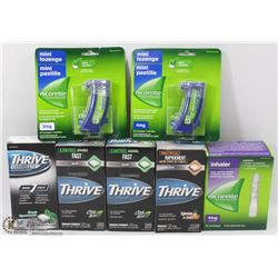 LOT OF NICOTINE GUM, MINTS ETC.