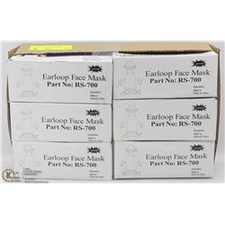 FLAT OF 6 BOXES, 50 PIECES EACH EARLOOP FACE