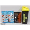 Image 1 : NEW MAMMOTH SHAKER CUP W/ 2 QUEST PROTEIN SHAKES