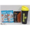 Image 1 : NEW MAMMOTH SHAKER CUP W/ 2 QUEST PROTEIN SHAKES