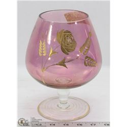 BOHEMIAN CRYSTAL W/ GOLD INLAY GLASS.