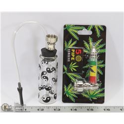 LOT OF NEW METAL PIPE WITH 5PC PIPE SCREENS WITH